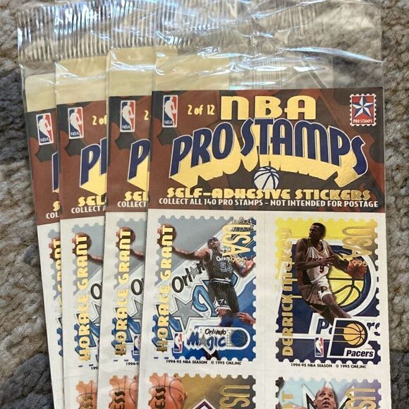 Collectible NBA Pro Stamps and NFL Heroes of the Football stickers - Picture 2 of 6